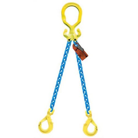 Grabiq Double Leg 1/2 in Adjstbl Chain Slng MG2-GBK, 10ft L, 26000lb WLL G-1/2-MG2-GBK-10